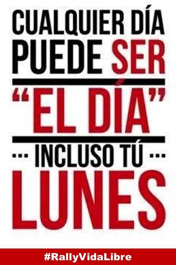 RallyVidaLibre's tweet image. Hola seguidorxs Vamos a ser de este día Nuestro día Saludos y buen inicio de semana #RallyVidaLibre