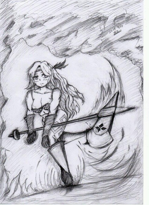 ドラゴンズクラウンよりアマゾンです。今度は斧は描けましたが、どんな降り下ろし方だよって描いた後突っ込みました。 