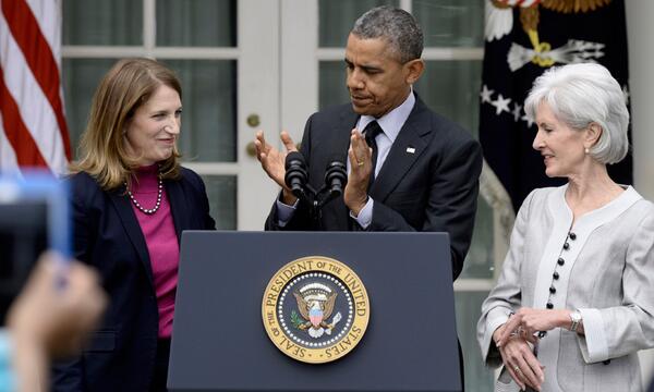 GovExec's tweet image. Obama nominates #Burwell to take over HHS after #Sebelius leaves. govexec.com/management/201…