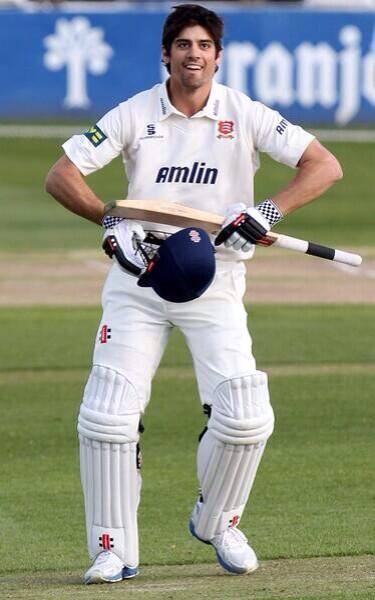 Great start to the season for Alistair Cook and an even better celebration  #daddyhundred