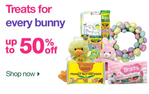 Treats for every bunny! #Easter is this coming Sunday. Save up to 50% on Easter items: bit.ly/1m2J9Hi