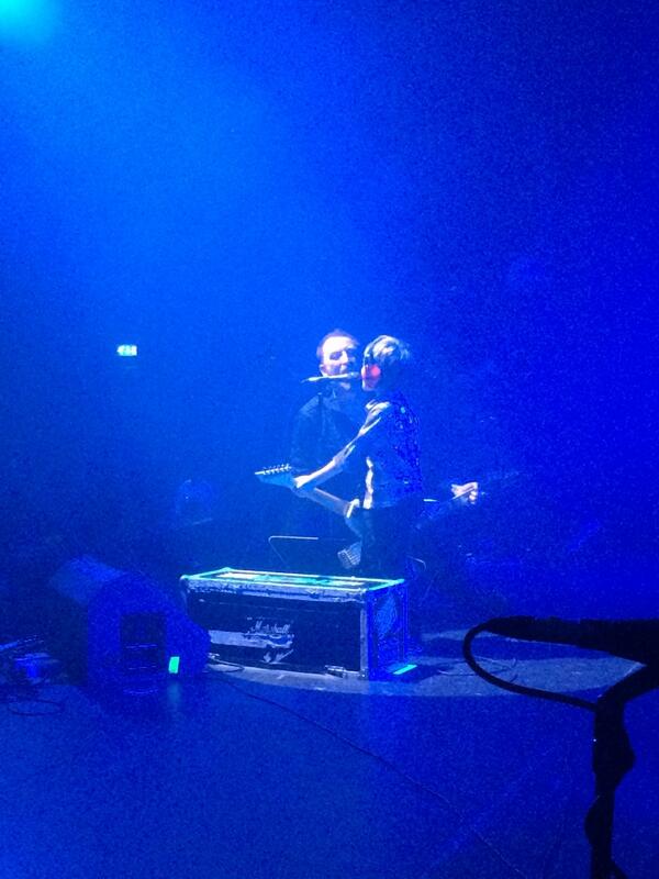 TheWildhearts's tweet photo. Father and son rocking. 'those are people who died, died...' http://t.co/yREcq74TBO