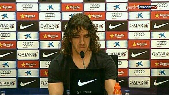 TuiterHits's tweet photo. Puyol se despide del fútbol. Uno de los pocos al que quieren  todos los aficionados, sean del club de sean. http://t.co/W2PNT0Oi7n