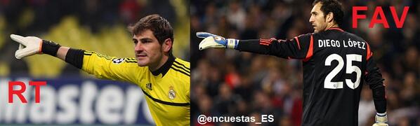 Encuestas_ES's tweet photo. (RT): CASILLAS
(FAV): DIEGO LÓPEZ http://t.co/ic58RglcFb