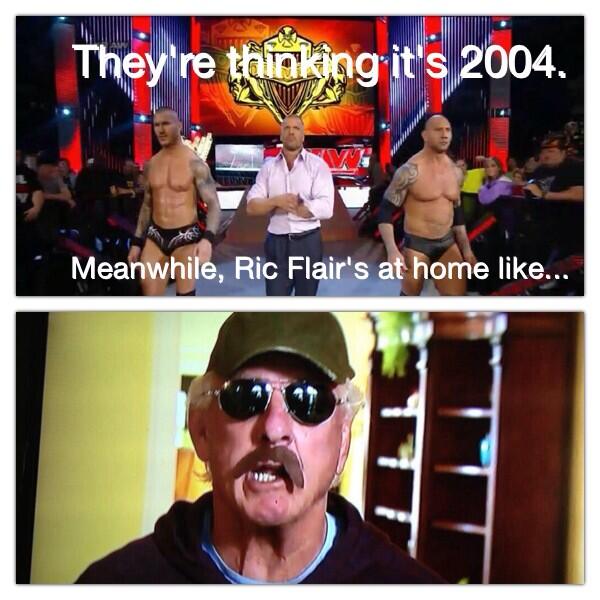 HarleenxLopez_'s tweet photo. Pretty much what we're all thinking... || #Raw #Evolution #EvolutionIsBack #BelieveInEvolution http://t.co/sR34x0zlQ1