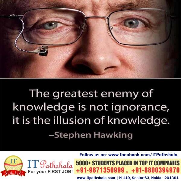 itpathshala's tweet image. Some Folks believe they are Smart and therefore need not Learn. #ITPathshala

Hit LIKES for similar Post!