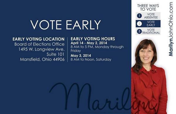There are three ways to vote in the May 6th primary election, voting early is one.