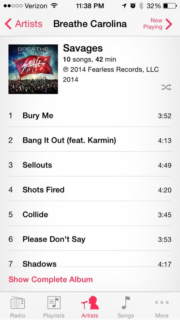 idgafbrittanee's tweet photo. @BreatheCarolina #savagestonumber1 😁🎉🎈👏😍🎶💕 http://t.co/uWOYKOSJyy