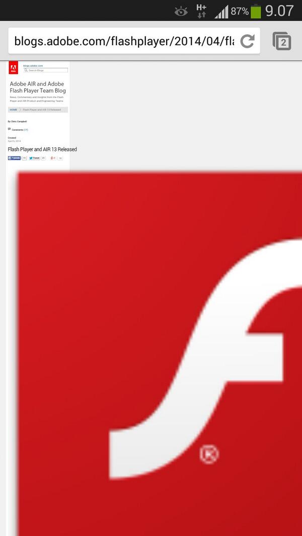 JarSyr's tweet image. Flash Player 13 update appears to be a big one? #MakeTheLogoBigger