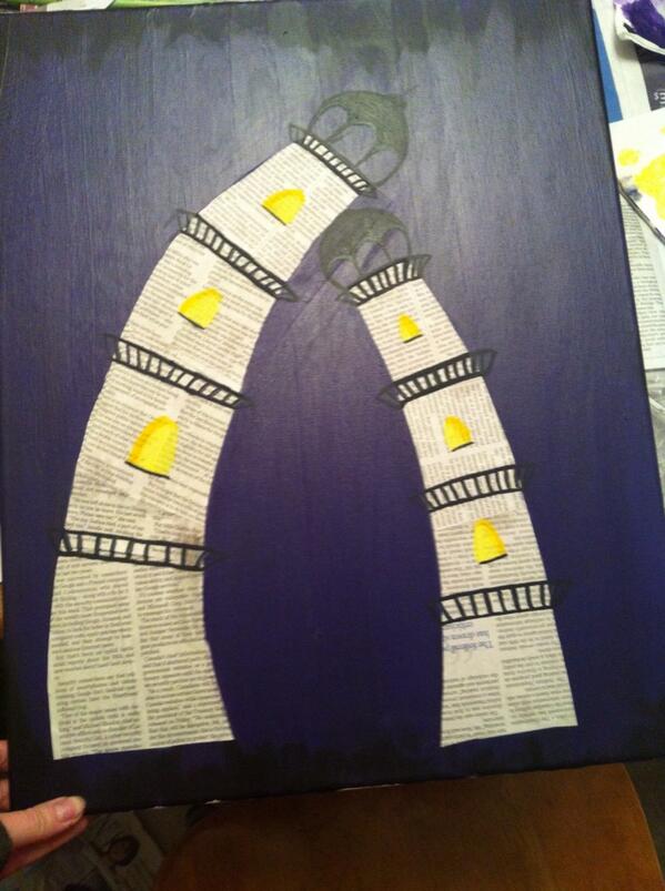 ProjectFear_art's tweet image. Twin towers!!! Maybe start experiencing vertigo? #painting