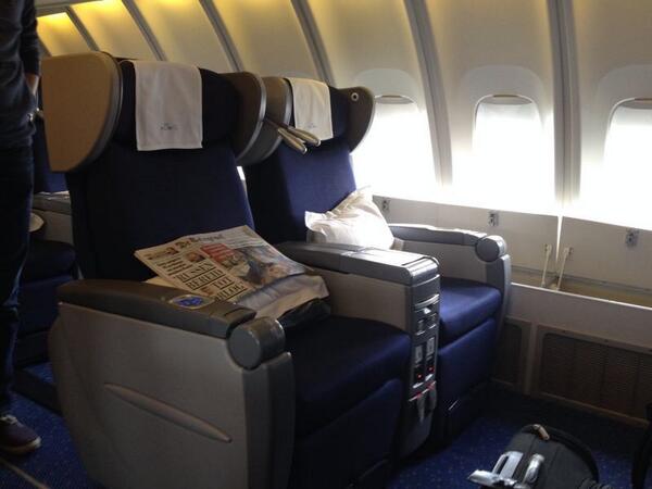 Heerlijk relax vliegen <a href="/business/">Bloomberg</a> class <a href="/KLM/">KLM</a> naar de USA!!!!