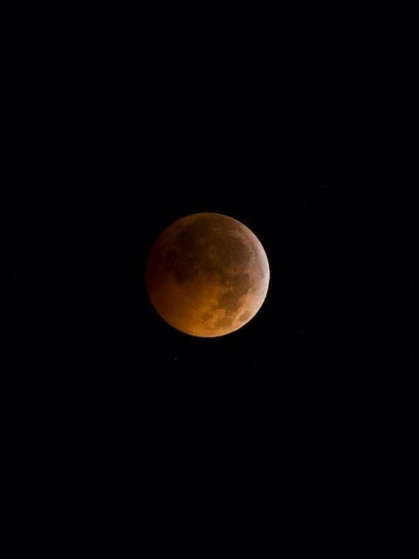 JasonStoddard's tweet image. I call your double rainbow and raise you a blood moon. #Eclipse2014