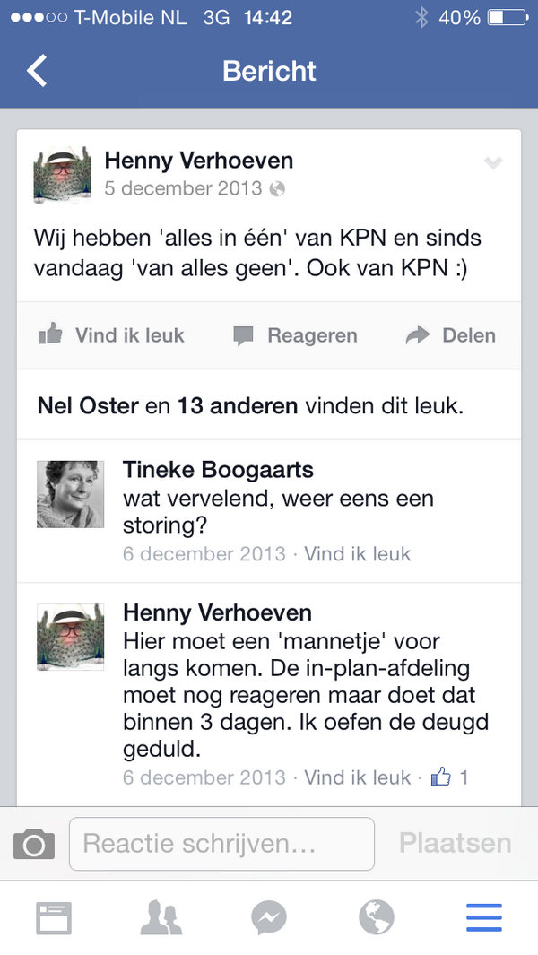 5 december 2013. Start van de #KPN-soap-2013.