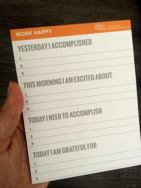 The_DesignTruth's tweet image. Loving my new 'work happy' note pad! Thanks @reescom ! #businesscoach