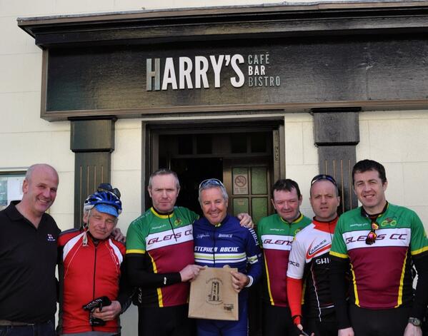 HarrysCdall's tweet photo. Stephen Roche cyclist popped into Harry's this morning for a coffee and a home baked scone. http://t.co/NTh4RoEJVY