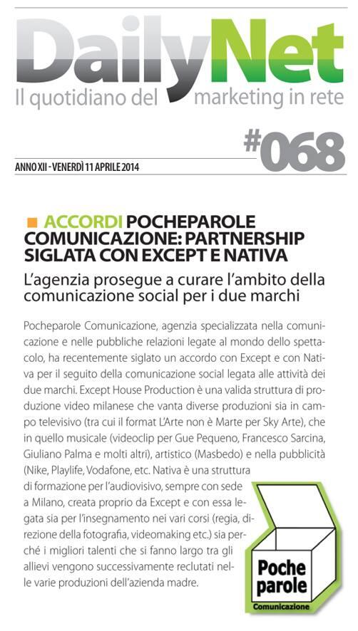 PocheparoleCom's tweet image. dal #DailyNet dell'11 aprile @NATIVAform