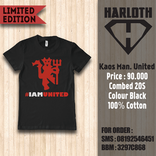 Ready, Go order "Kaos Bola Man. United 2" IDR 90K | Size  S, M, L, XL | Order BB 3297C868 / HP 08192546451 #HARLOTH