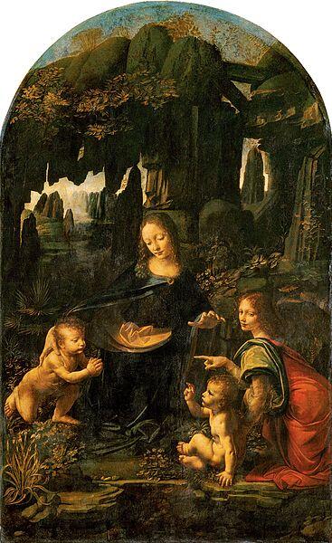 institutoiart's tweet photo. Leonardo da Vinci #pintó dos versiones de la denominada "Virgen de las Rocas" (1ª versión: 1483-86, Museo del Louvre) http://t.co/quMAfpWsLR