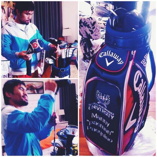 "Manny" Pacquiao ya tiene su bolsa #BigBertha! Este si que le pega duro!