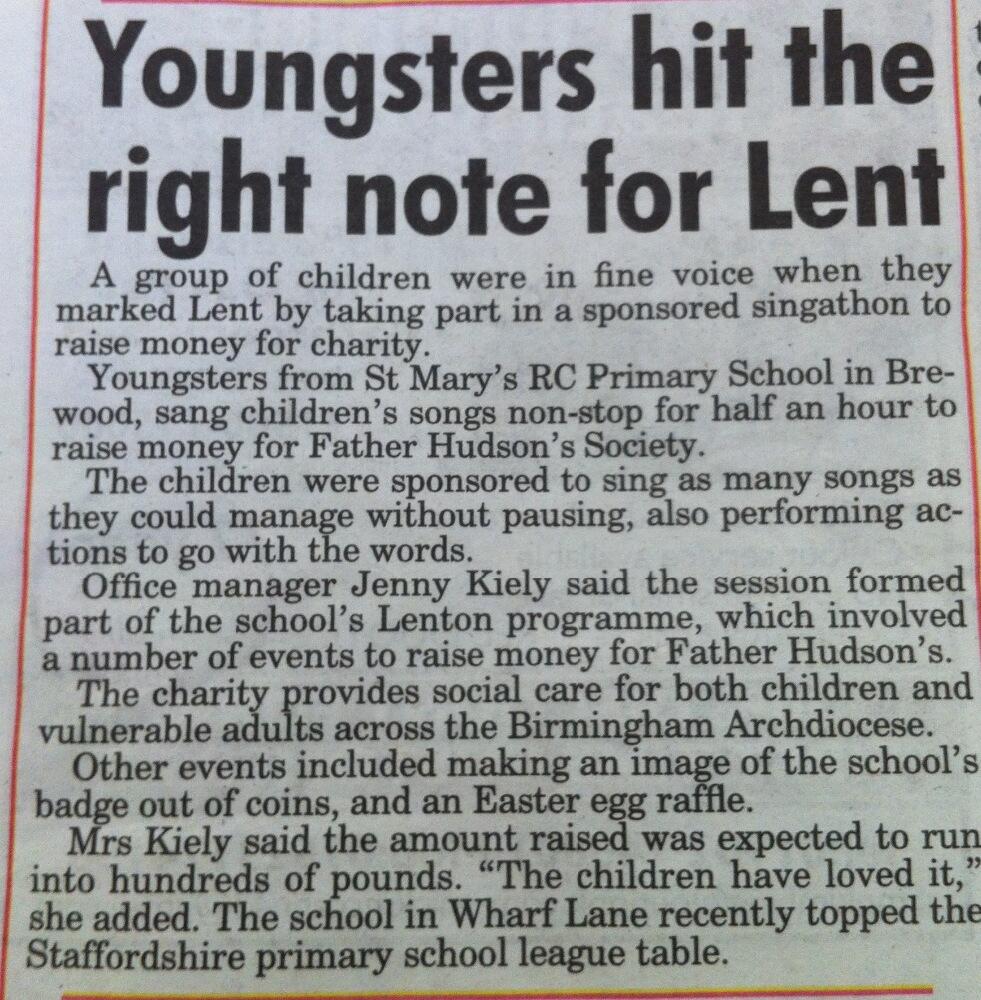 St Mary's Brewood on Twitter "We had great fun! Thanks to all the