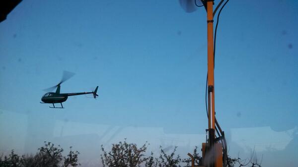 Trying to keep the peaches from freezing!