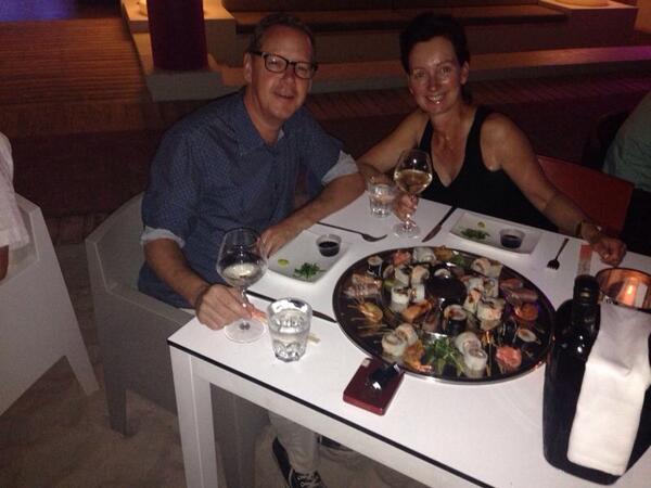 lekker bordje sushi op!