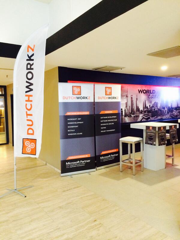 Dutchworkz's tweet image. De DutchWorkz stand staat #TechdaysNL Loop morgen langs en praat met ons over #SharePoint #MicrosoftNET #SCRUM