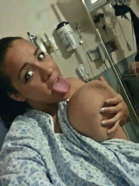 Doctor please let me go home!!!! Going to walk around the hospital flashing everybody...HAPPY TITTY TUESDAY