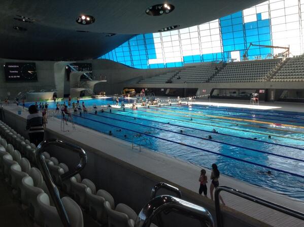 Ellie and I breaking Olympic records #londonaquaticcentre