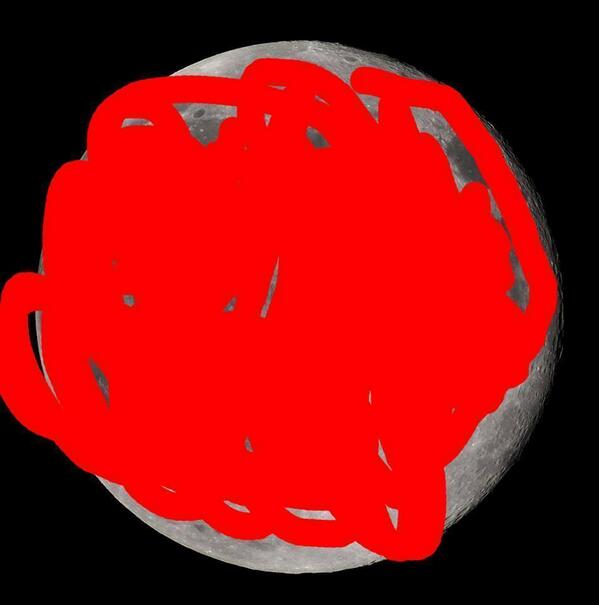 francoalegre99's tweet image. La foto que le saque a la luna anoche en el #PrimerEclipseDel2014 ?)