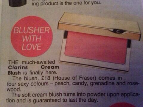 salonskindeep's tweet image. New Clarins cream blushes, now in stock.