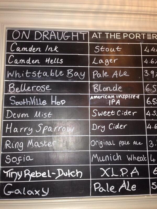 PorterDraught's tweet photo. This weeks draught at The Porter. Staff personally loving the Out There Brewing 'Sophia 'a cracking Munich wheat beer http://t.co/pKh2wEqiq7