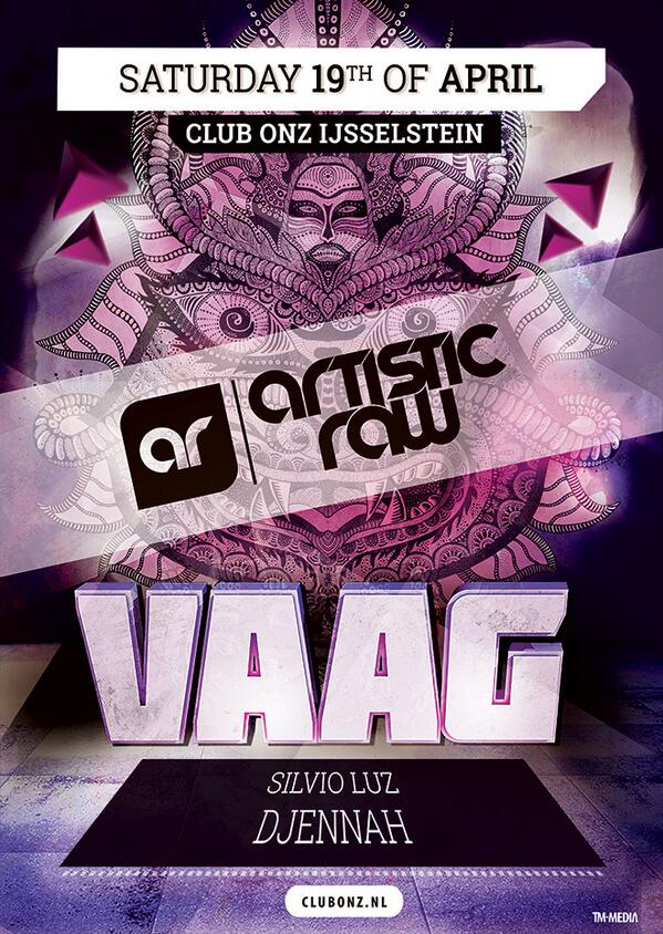 crazinessevents's tweet image. As zaterdag artistic raw met silvio luz en djennah in da house @clubonz