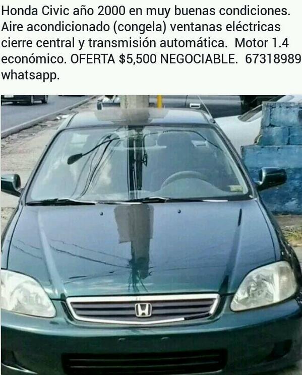 ventaandroidpty's tweet photo. Honda Civic automático #OFERTA $5,500 negociable 67318989 @serviciospty http://t.co/4PhVMTyF1Y