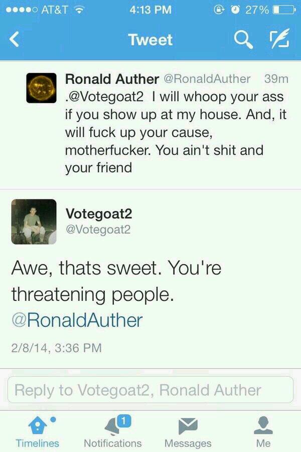 Model_12's tweet image. Our #gunsense friend @RonaldAuther has a history of this sort of thing (as does #gunsens):  h/t @BigFatDave/@VoteGoat2