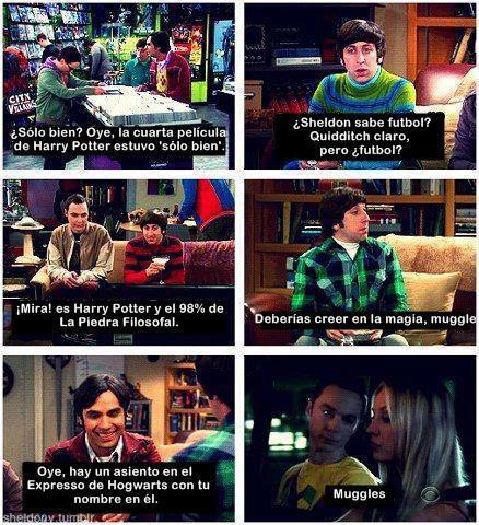 DSheldon_Cooper's tweet photo. Escenas de The Big Bang Theory en las que se menciona algo relacionado con el mundo de Harry Potter. http://t.co/PhRUzSMaT3