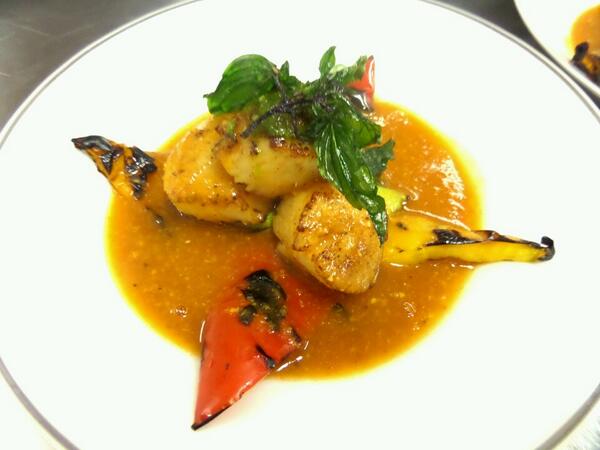 Scallops & Roasted Vegetables Cioppino served @ last #private-dining #event #vancouverfood #foodie #westcoastfusion