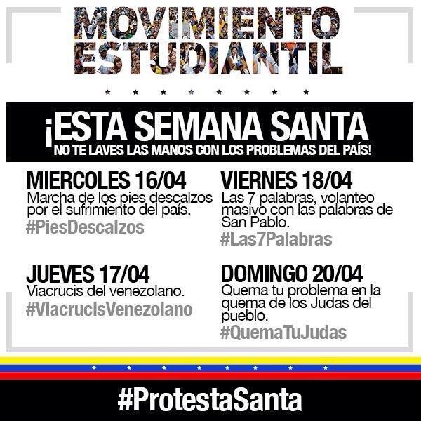 #ProtestaSanta #MovimientoEstudiantil #Venezuela #EfectoEco