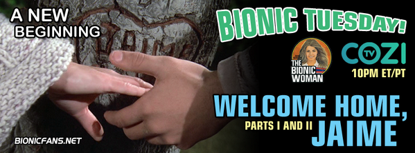 BIONICFANS's tweet photo. It's #BionicTuesday on @COZITV w/2hrs of #BionicWoman back2back! 10PM ET/PT: "WELCOME HOME, JAIME" Parts I and II. http://t.co/6JEWZe99B1