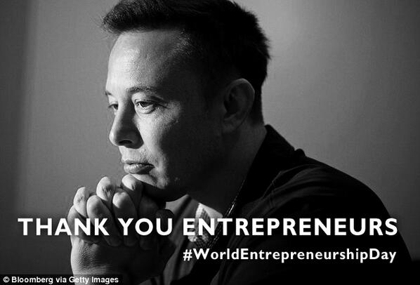 You risk, you struggle, you can't sleep - societies benefit. Thank you #entrepreneurs. #WorldEntrepreneurshipDay