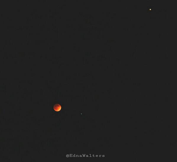 EdnaWalters's tweet image. Asi capte mi Luna de Sangre #PrimerEclipseDel2014