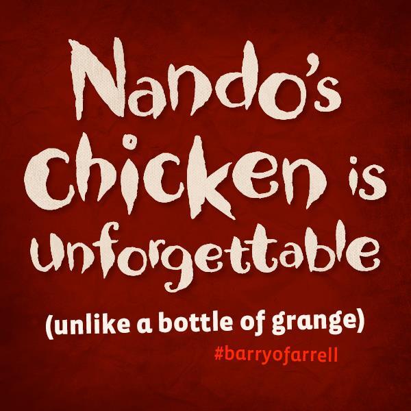 NandosAUS's tweet image. What a day! #barryofarrell #grangegate #memoryfail #auspol #NSWPremier