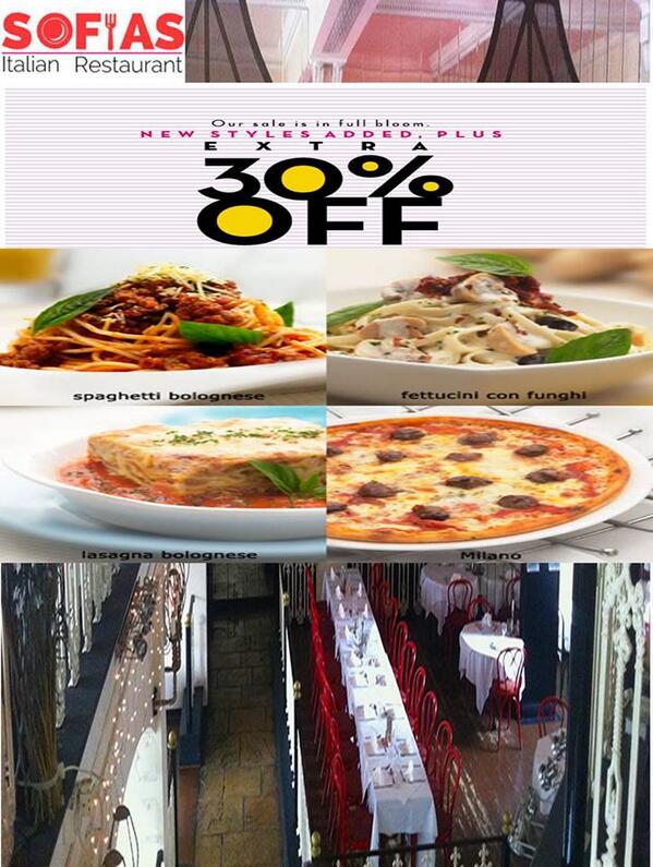 Today with Sofias Italian Restaurant at The Guildhall, 8 High St, Walsall, West Midlands WS1 1QW 01922 632223