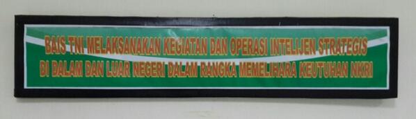 BaisTNI's tweet photo. Tugas Pokok Bais TNI. http://t.co/ENPvqFkqcX