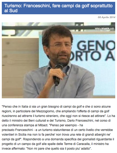 Ogni tanto arriva uno scienziato che ritira fuori la mitica soluzione:

Famo i campi da golf!
(e tutto andrà meglio)