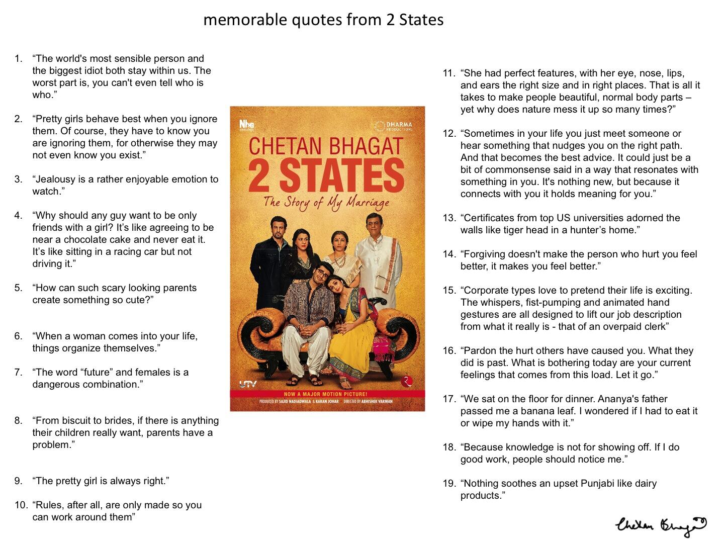 Chetan Bhagat on Twitter "2 States All the memorable quotes from the book