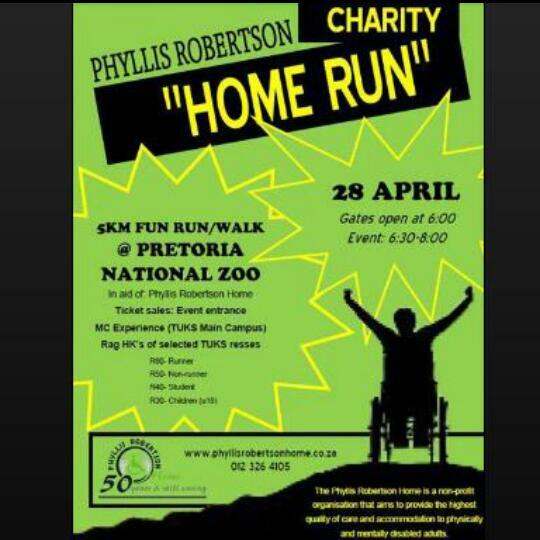 Fun Run for Charity!! If you are in Pretoria please support this event, it is for a very good cause.