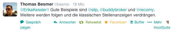 Der Highlight Tweet des Tages von <a href="/besmo/">Thomas Besmer</a>. Vielen Dank für die Erwähnung. cc <a href="/recomy/">My ♡reco</a> @silp <a href="/ErikaKessler1/">Erika Kessler</a>