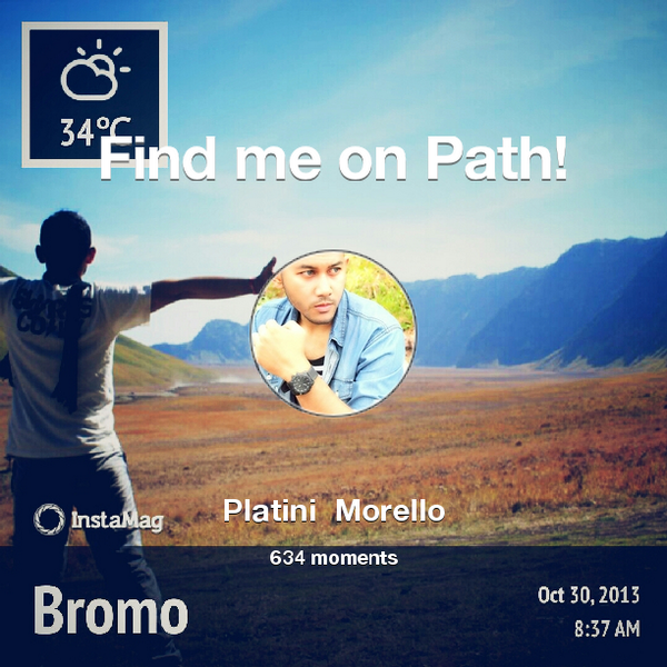 pLatIni_mOreLLo's tweet photo. I've shared 634 memories with my friends on #Path - see them now at http://t.co/pZC90zufRF! #thepersonalnetwork http://t.co/FhKkzYz1Q8