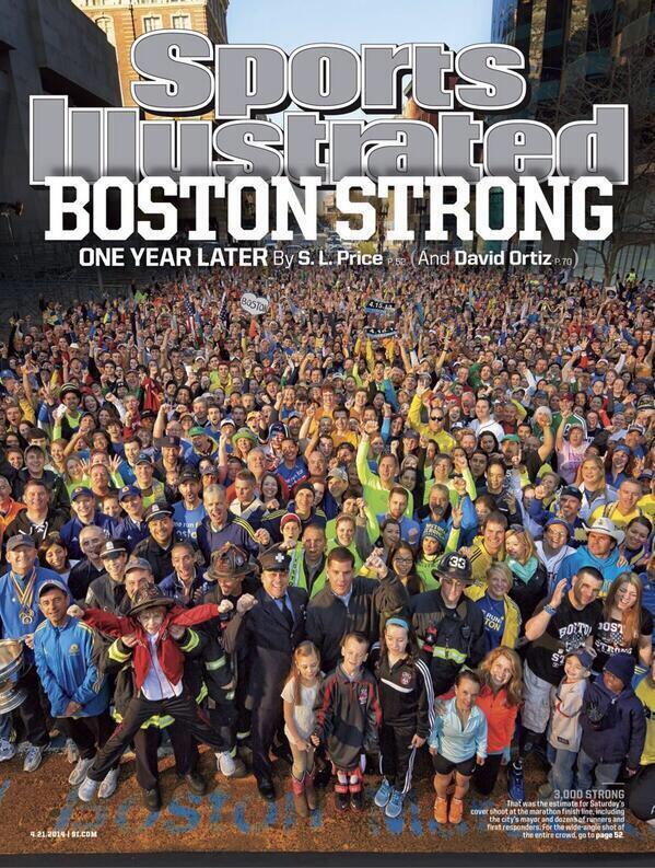 BostonTweet's tweet photo. Boston Strong - the new Sports Illustrated cover was just revealed. http://t.co/ncch98FhO0